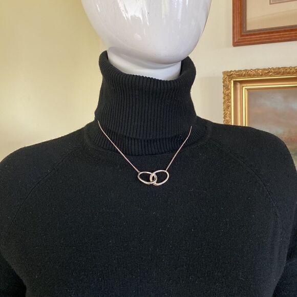 AuthenticTiffany & Co. Elsa Peretti Large Interlocking Ovals 925 Sterling Silver - Picture 2 of 10